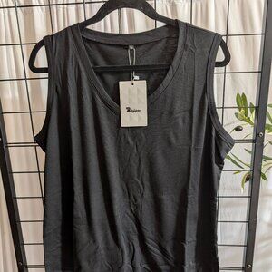 Riyiper Women's V Neck Tank Top - Black- XL NWT
